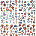 12 Sheets Football Sports Temporary Tattoos for Adult, American Football Themed Birthday Party Decorations Favors Supplies, Cartoon Foot ball Sports Tattoo Sticker Q1007