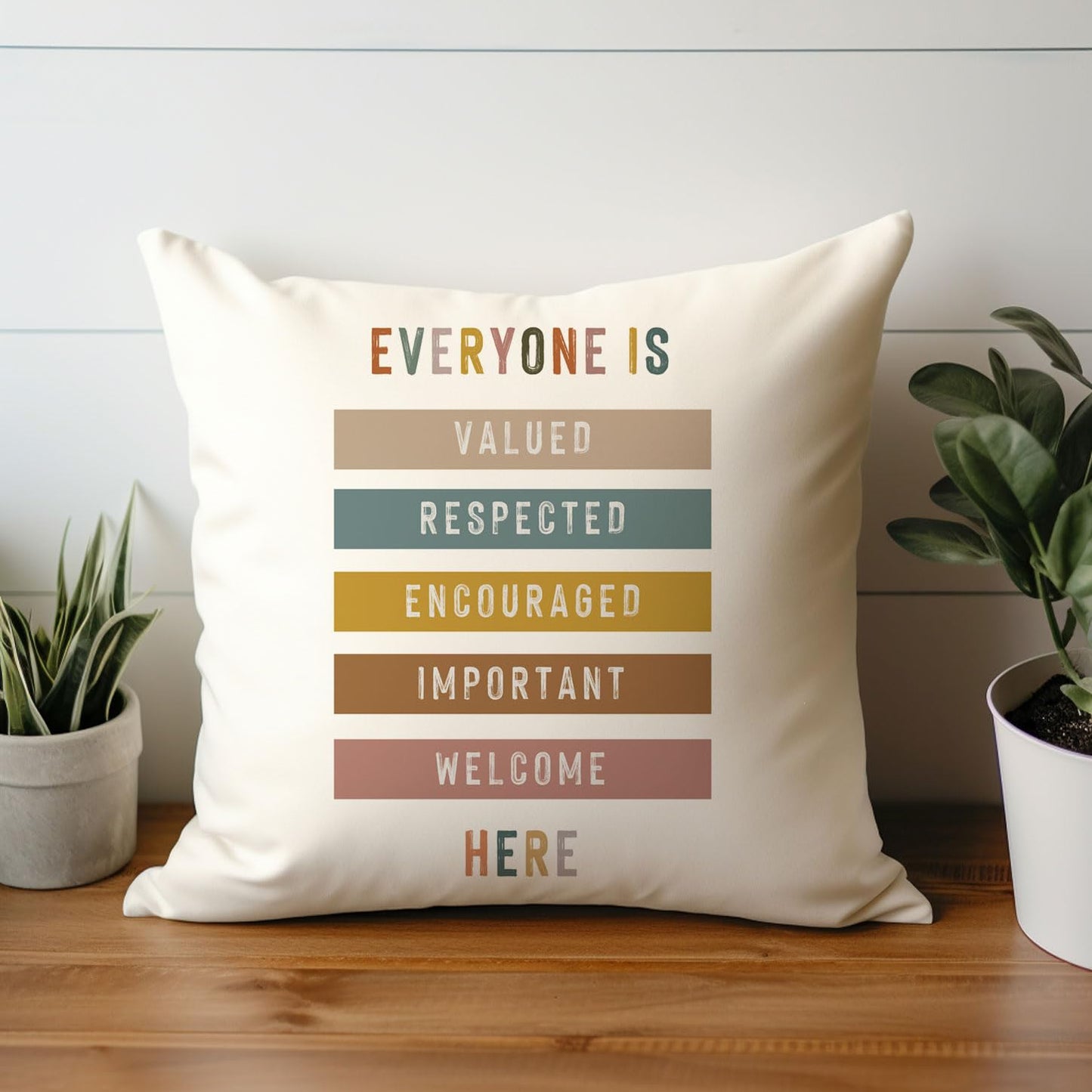 Everyone Is Welcome Pillow Covers, Boho Classroom Decor, All Are Welcome, Classroom Decor, Classroom Quotes, Playroom Decor, Child Throw Pillow Cover Everyone is Valued