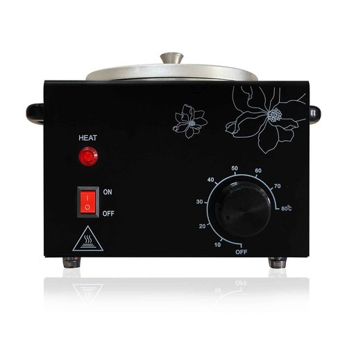 FHATSJ Professional Wax Warmer with Adjustable Temperature for Hair Removal - Electric Melted Wax Beads Heater for Women (Black Single Pot)