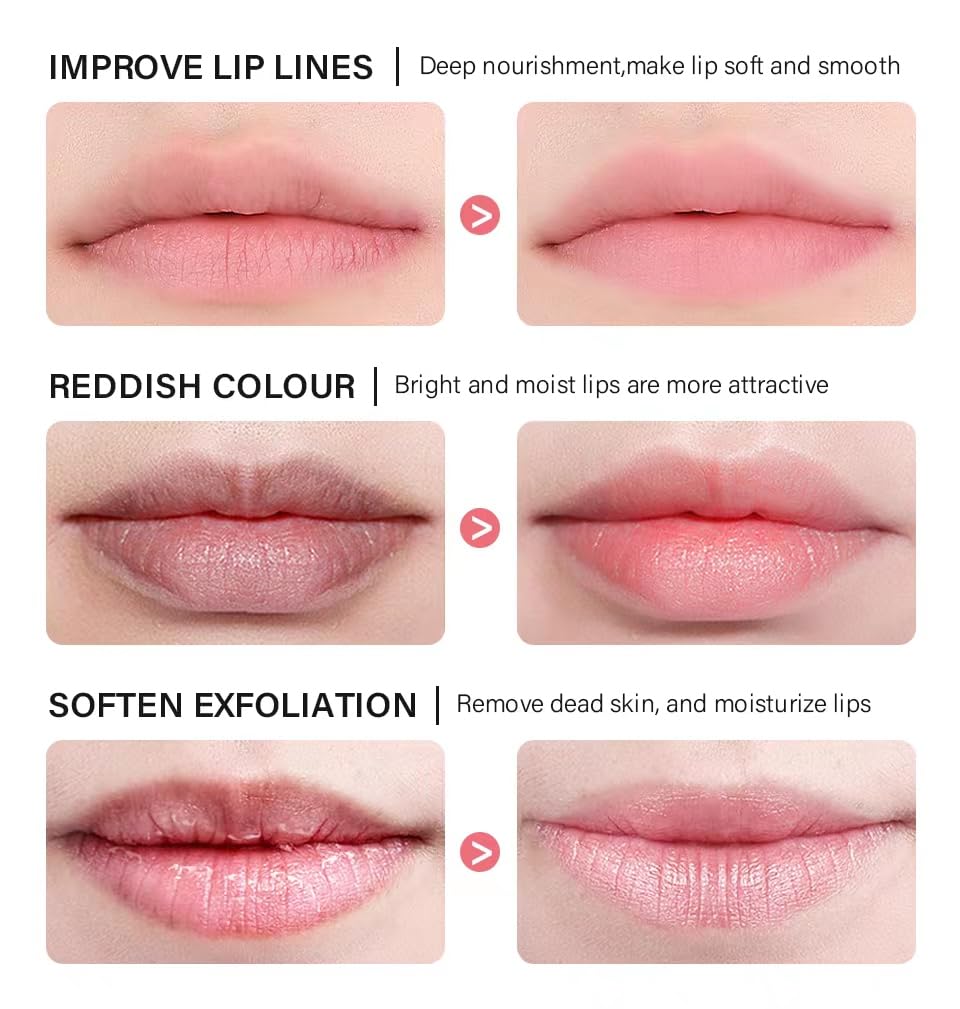 Lip Sleeping Mask,Night Lip Mask With Vitamin C, Antioxidants,Lip Mask Overnight,Improves Dryness,Nourishes and Hydrates,Brighten Lip Colour,Reduce Lip Lines 0.7 Oz.