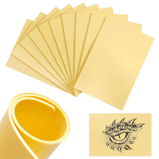 GRELEON Tattoo Practice Skin 10pcs Kit 3mm Thick Fake Skin Double Sides Blank Silicone Practice Skin Tattooing 11.7 * 7.8 Inch Soft for Beginners Artists
