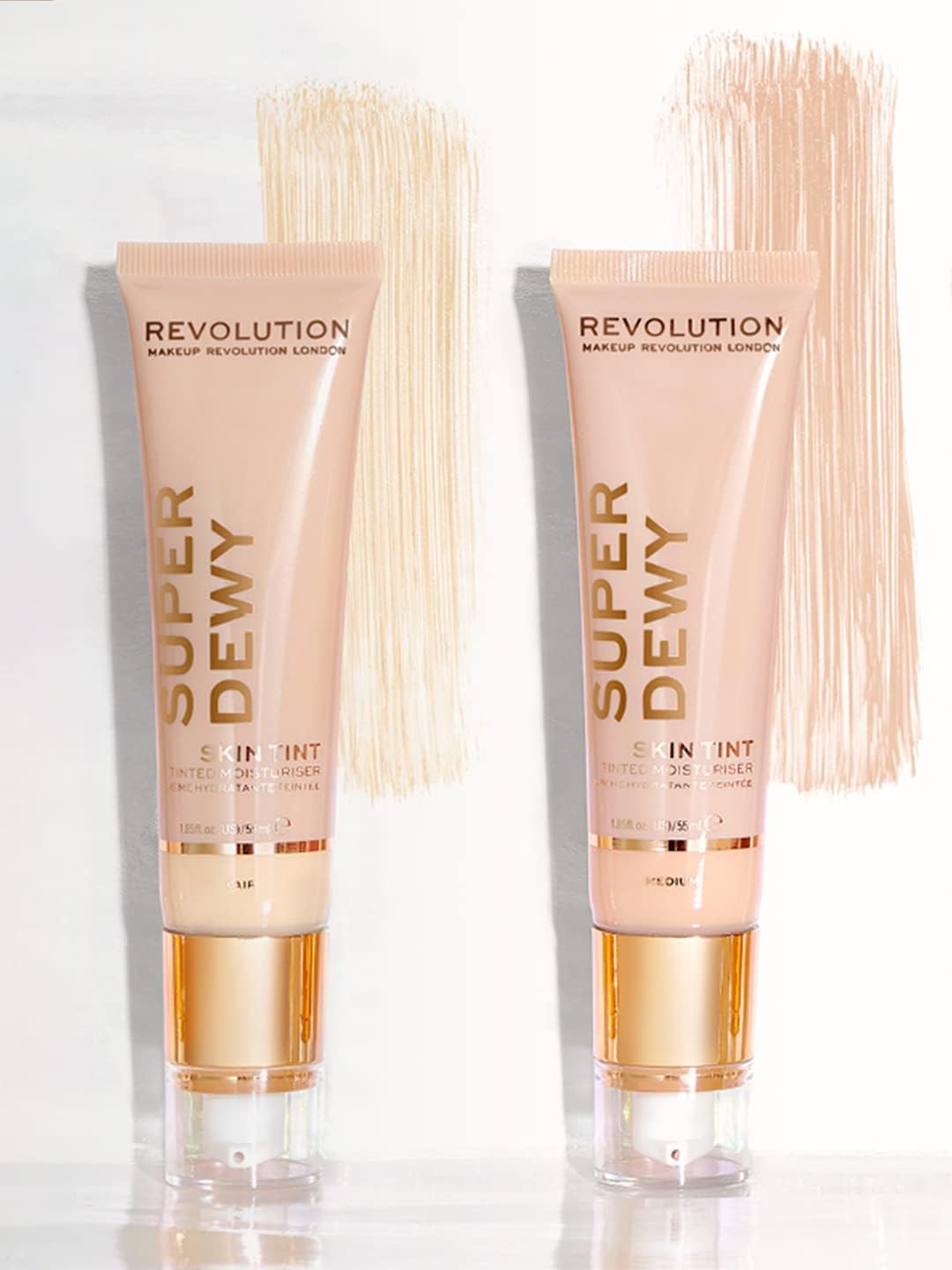 Makeup Revolution, Superdewy Tinted Moisturiser, Light Coverage, Dewy Finish, Medium, 1.85 fl. Oz.