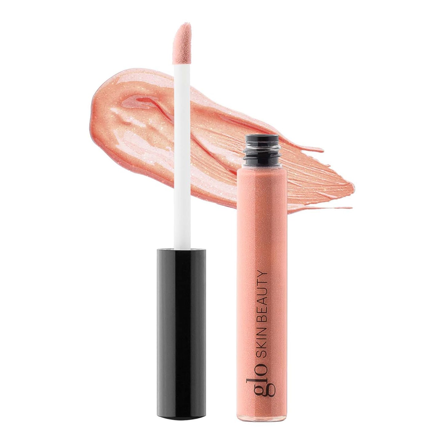 Glo Skin Beauty Lip Gloss in Prism - Semi-Sheer Shimmery Peach Champagne - 20 Shades - Non-Sticky - Cruelty Free