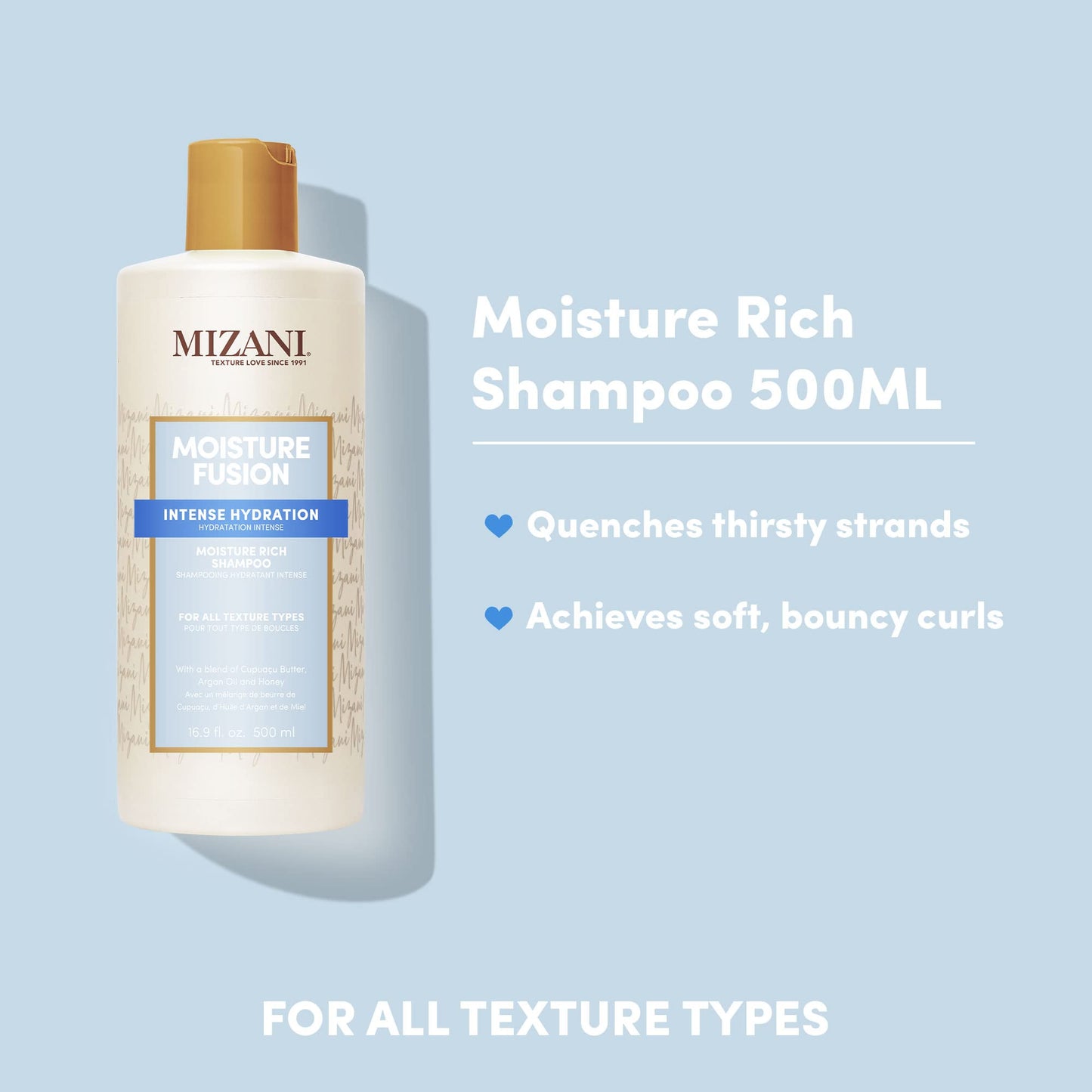 Mizani Moisture Fusion Moisture Rich Shampoo, 16.9 Fl Oz