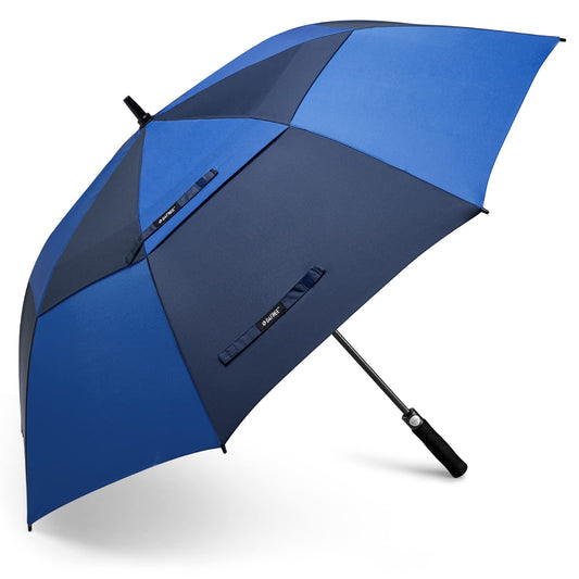 G4Free 54 Inch Automatic Open Golf Umbrella Windproof Extra Large Oversize Double Canopy Vented Windproof Waterproof Stick Umbrellas for Men (Dark Blue/Sapphire)