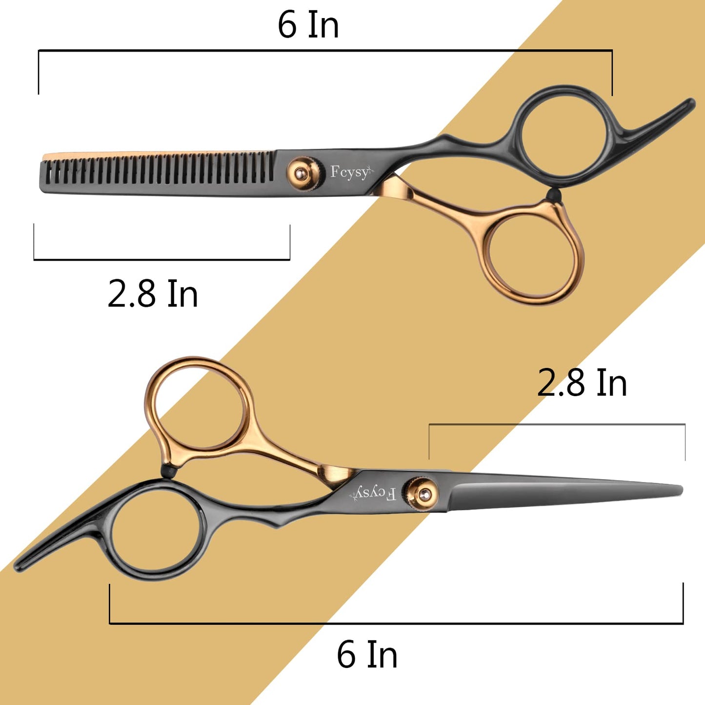 Professional Scissors for Hair, Fcysy Hair Cutting Scissors Kit Barber Scissors Hairdresser Shears Thinning Scissors Set Straight Edge Razor Salon Supplies for Men, Tijeras De Peluqueria Profesional