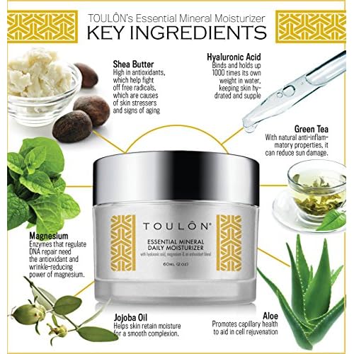 TOULON Hyaluronic Acid Face Cream for Women Facial Moisturizer Gluten Free Day Cream for Women with Essential Minerals like Selenium, Zinc & Antioxidants