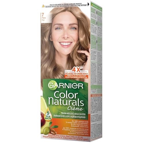 Garnier Color Naturals Nourishing Permanent Hair Color Cream -7.0 Blonde, 3.4 Fl. Oz.(PACK OF 3)