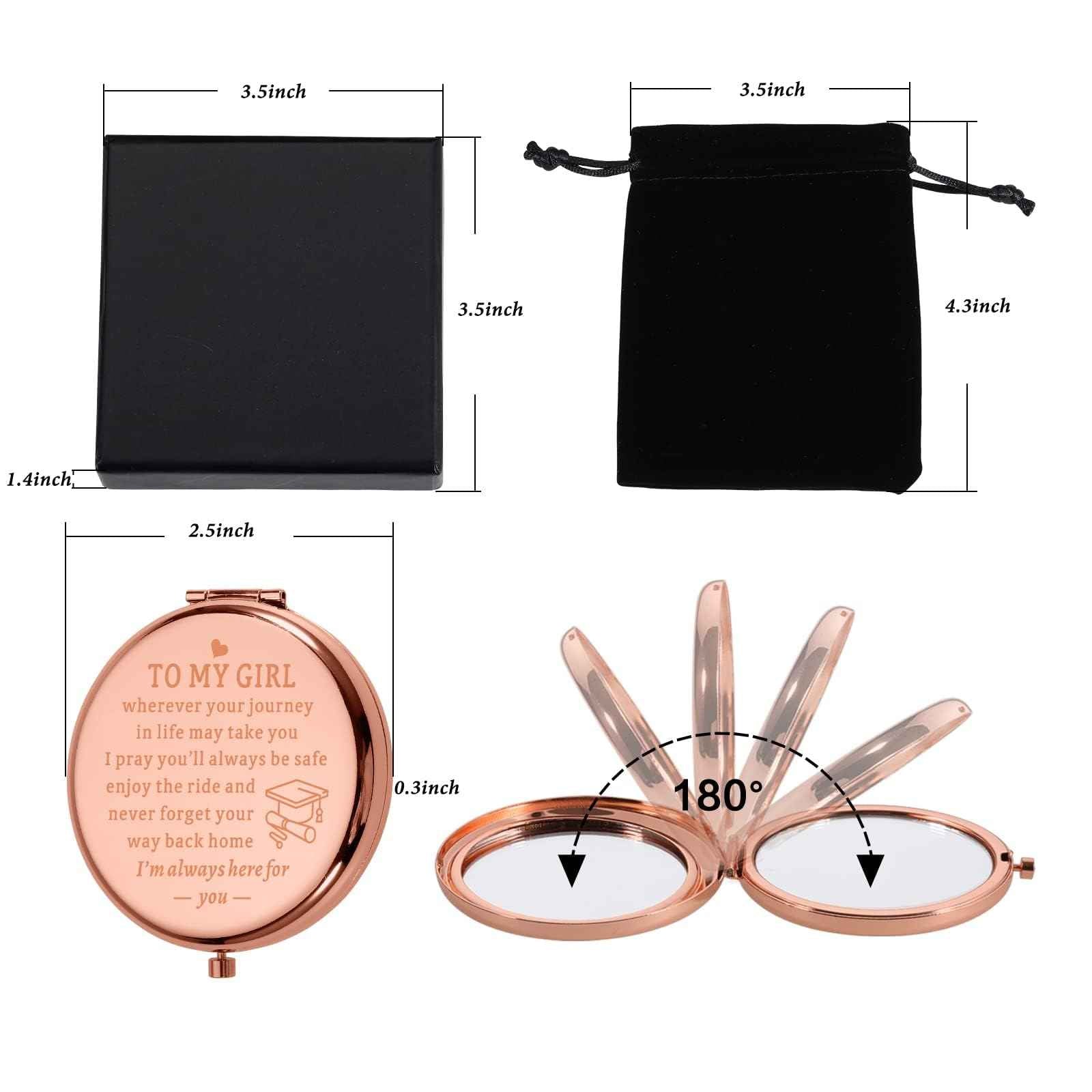 Graduation Gifts for Teen Girls Going to College Gifts for Her,Class of 2025 Graduation Gifts for Her College Senior Gifts for Girls 2025 Daughter Gifts from Mom Mother to My Girl Compact Mirror