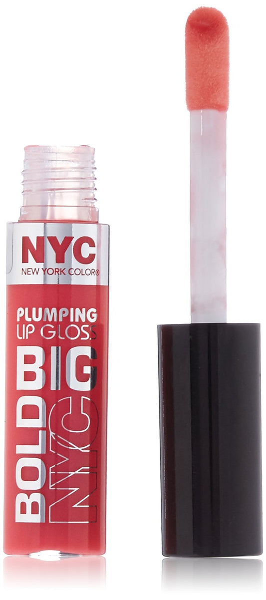 N.Y.C. New York Color Big Bold Plumping and Shine Lip Gloss, Full On Fuchsia, 0.39 Fluid Ounce