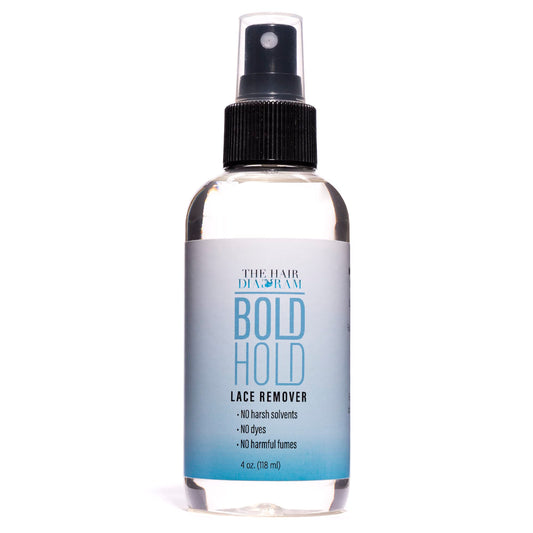 The Hair Diagram - Bold Hold Lace Remover - Bond Release Spray - Residue Removal Solution For Wigs, Extensions, & Hair Systems - Tape & Lace Glue Remover - NO Harsh Solvents, Dyes, Harmful Fumes - 4oz