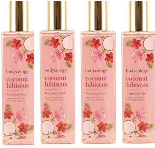 Coconut Hibiscus Fragrance Mist for Women, 8 Ounce, 240 ml / 8 Ounce (Pack of 4)