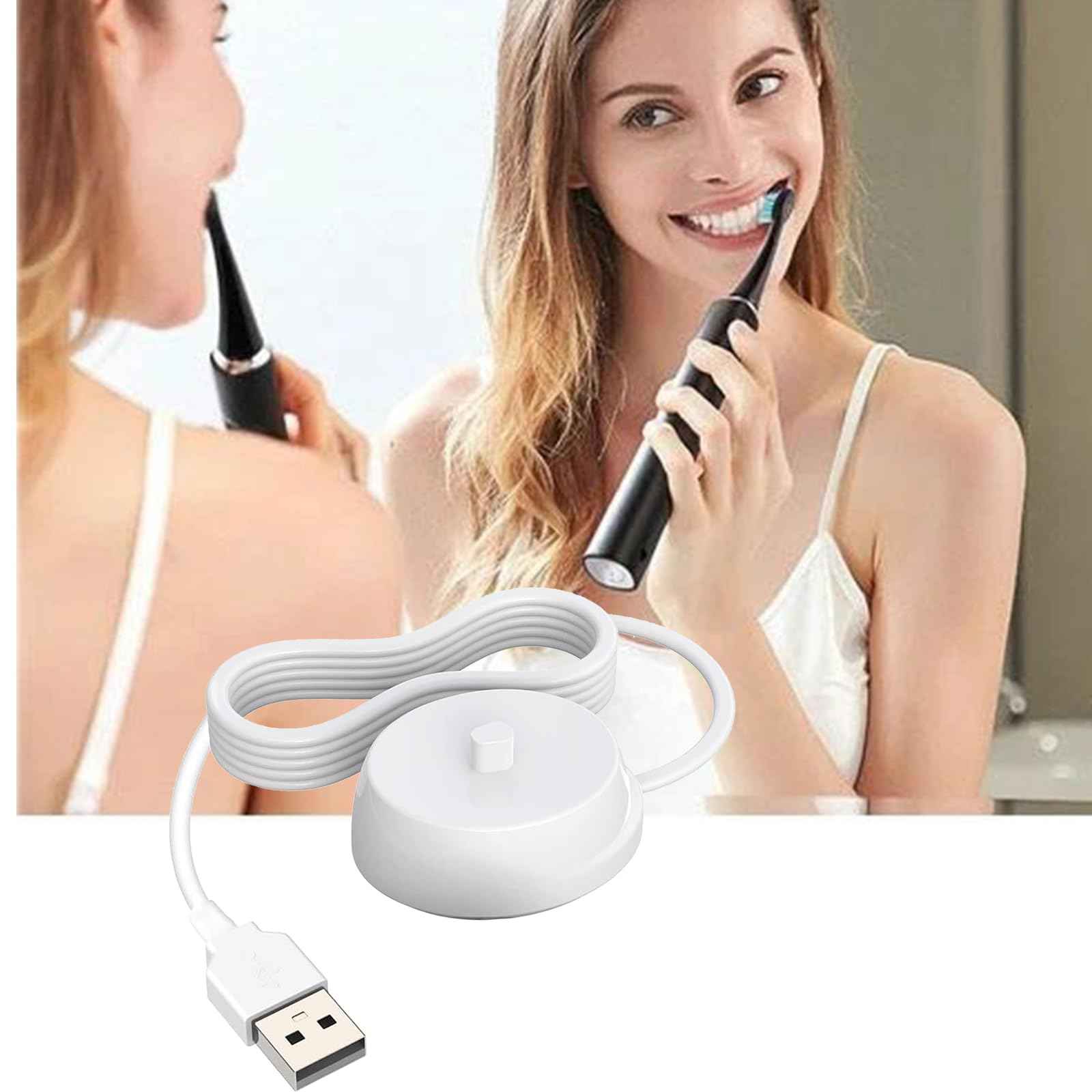 USB Charger Base for Oral-b Braun Electric Toothbrush，Replacement 5V USB 3757 Charger for Oral-B,Portable Travel Charging Base