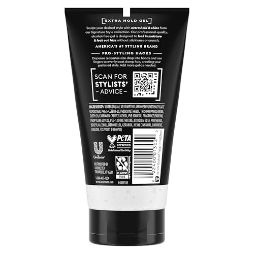 Extra Hold Alcohol-Free Hair Gel 24H Frizz Control 5 oz - Unscented