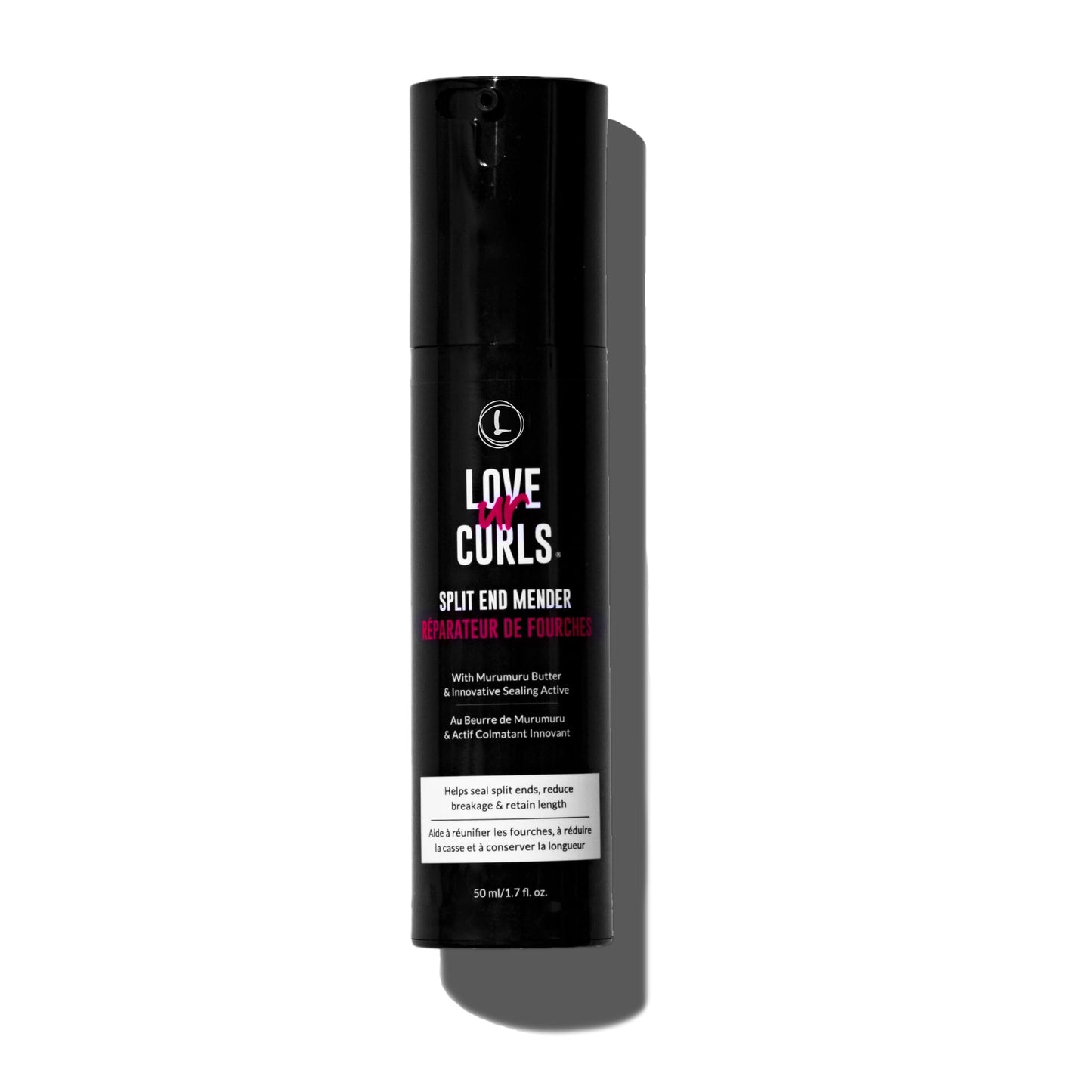 Love Ur Curls Split End Mender Restorative Leave in Treatment, for Dry, Damaged Hair, Hydration, Reduce Breakage & Seals Split Ends, 50mL