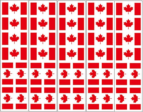 Canada Flag Temporary Tattoos (40-Pack) – Party Favors