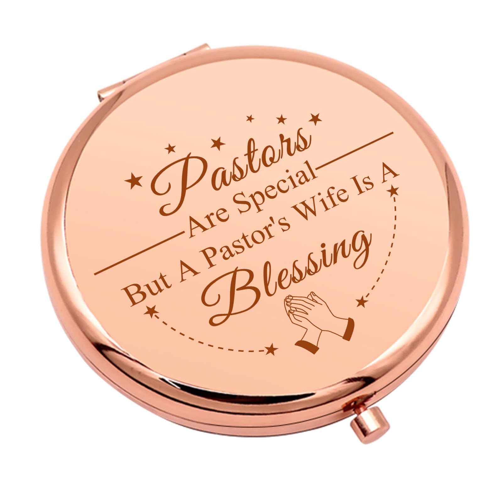 Pastor Wife Appreciation Gifts Thanks You Gift Compact Makeup Mirror for Her Religious Gift for Minister's Wife Inspirational Gifts Folding Makeup Mirror for Pastor Wife Birthday Thanksgiving