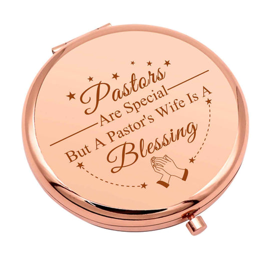 Pastor Wife Appreciation Gifts Thanks You Gift Compact Makeup Mirror for Her Religious Gift for Minister's Wife Inspirational Gifts Folding Makeup Mirror for Pastor Wife Birthday Thanksgiving