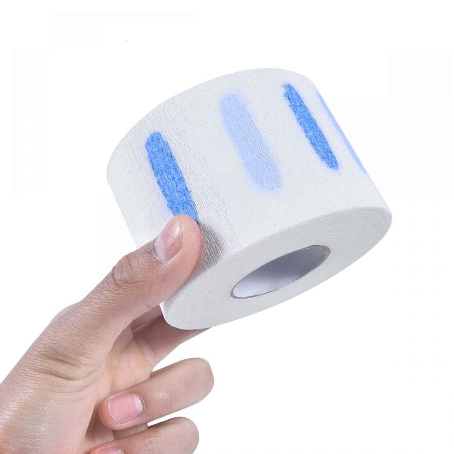SenseYo 10 Rolls Barber Neck Paper Strips Band Disposable Haircutting Stretchy Barber Neck Tissue Wrap for Salon Haircut Spa Massage (Pack of 2)