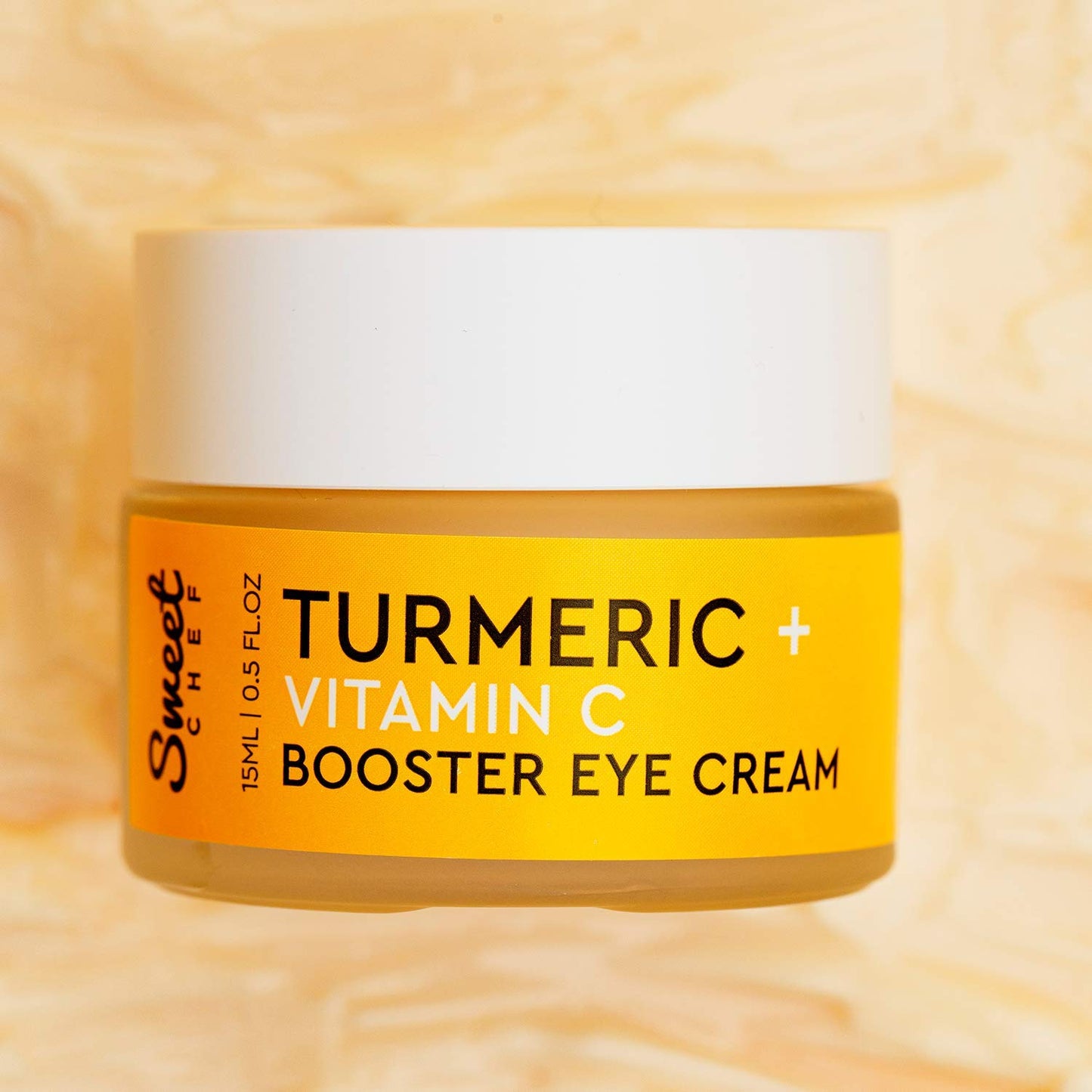 Sweet Chef Turmeric + Vitamin C Booster Eye Cream - Hydrating Eye Cream to Help the Look of Dark Circles + Puffiness - Moisturizing Gel-Cream for Sensitive Under-Eye Skin (15ml / 0.5 oz)