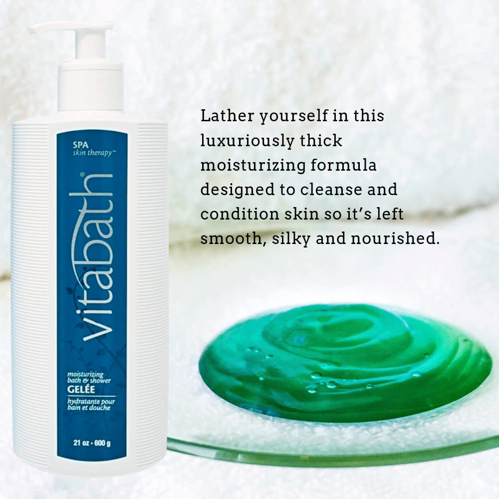 Vitabath ORIGINAL spring green 10.5 oz Moisturizing Bath & Shower Gelée (Sandalwood, 10.5 oz)