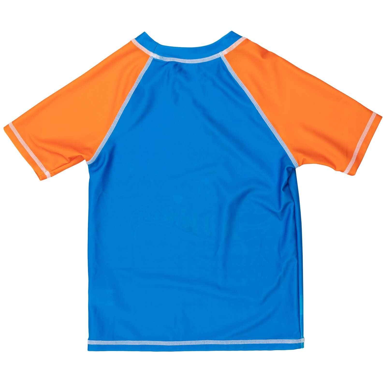 Hot Wheels Little Boys Raglan Pullover Swim Rash Guard Swim Trunks Blue 5