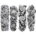 4 Sheets Temporary Tattoos for Adults, Waterproof Fake Tattoo Stickers