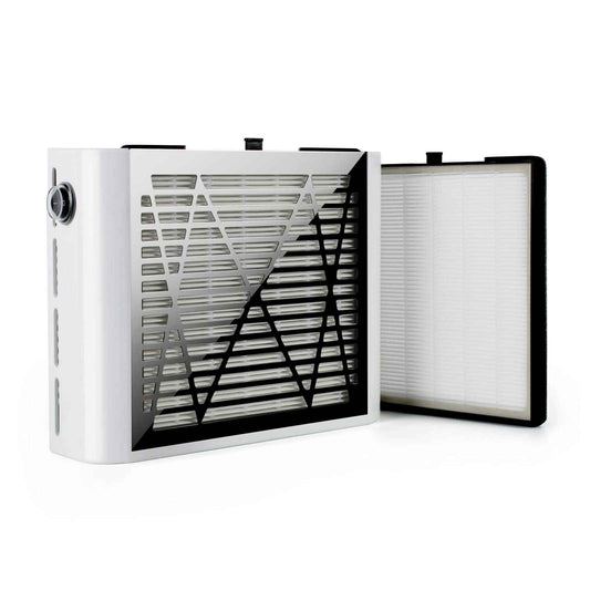 INMAKER Nail Dust Collector Machine 60W with 2 Reusable Filters, Vacuum Dust Collector Fan for Acrylic Nails and Poly Nail Extention Gel