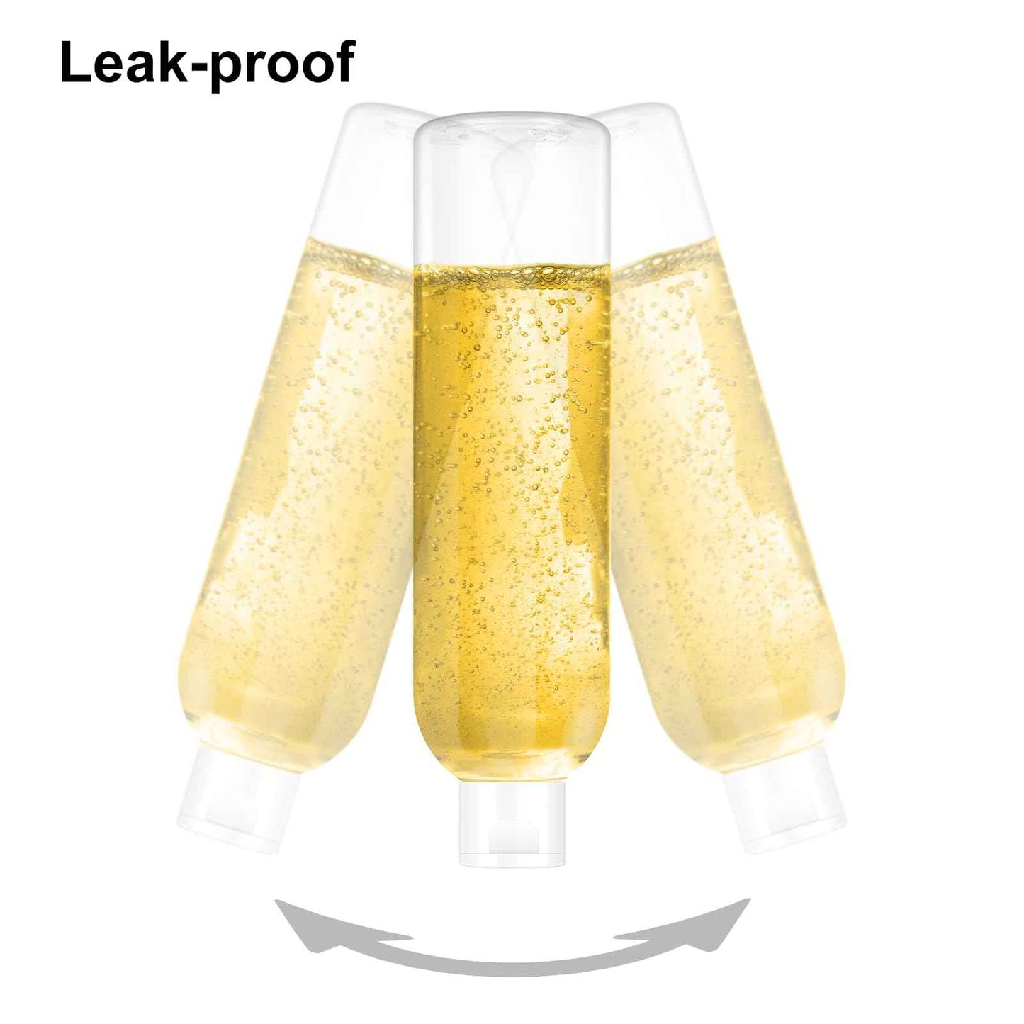 Neendohome 2 Pack 8 oz Travel Squeeze Bottles with Flip Caps Refillable Empty Plastic Containers for Toiletries Shampoo Lotions Oils