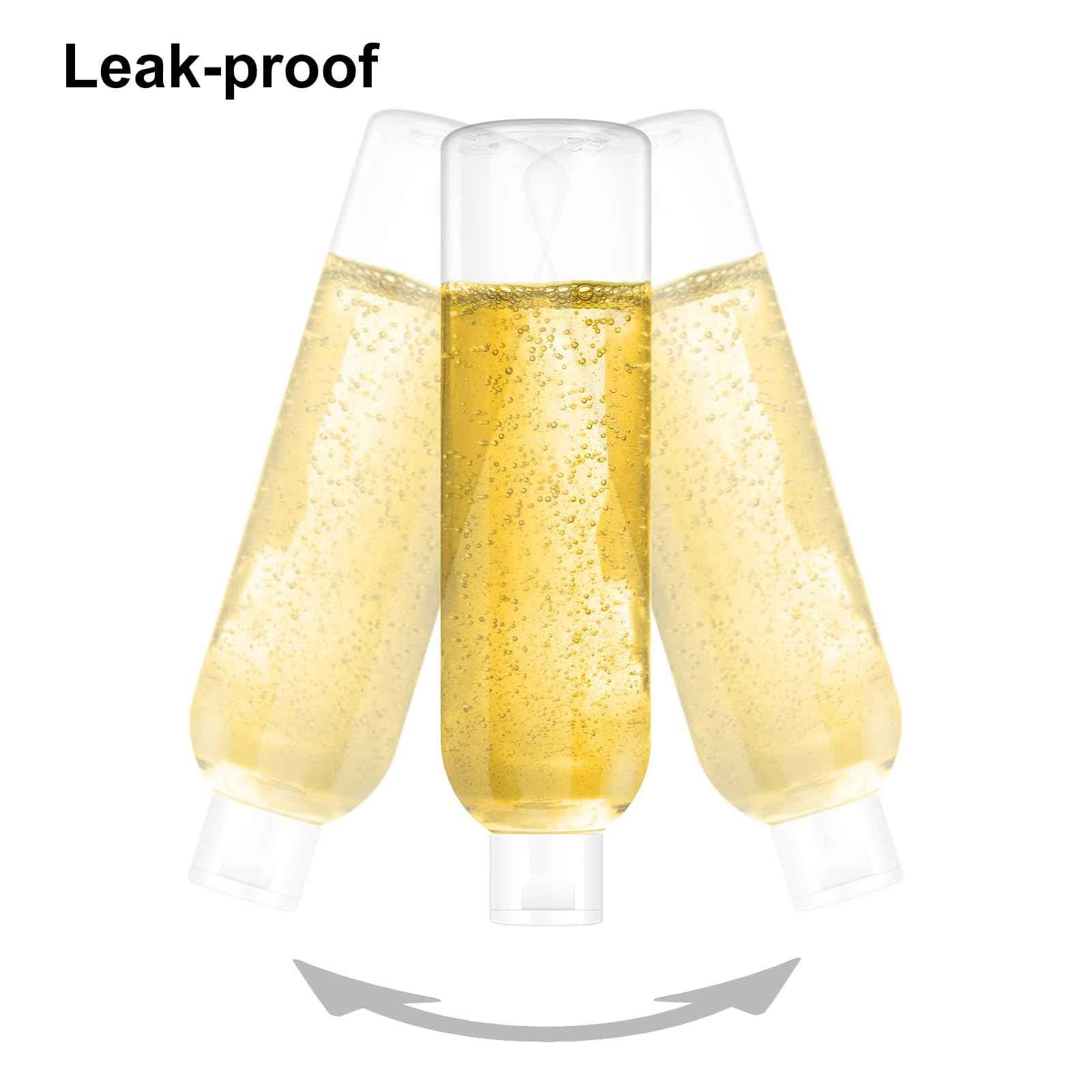 Neendohome 2 Pack 8 oz Travel Squeeze Bottles with Flip Caps Refillable Empty Plastic Containers for Toiletries Shampoo Lotions Oils