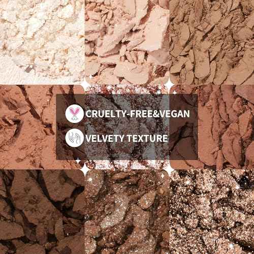 docolor Neutral Eyeshadow Palette 9 Colors Nude Brown Eyeshadow Palette Eye Shadow Palette Makeup Palettes with Velvety and Silky Finishes Highly Pigmented Mattes Shimmers Glitter Eye Makeup Palettes