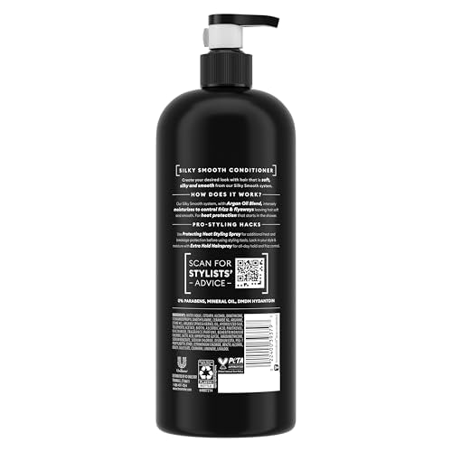 TRESemm? Silky & Smooth Anti-Frizz Conditioner for Frizzy Hair Formulated With Pro Style Technology 28 Fl Oz