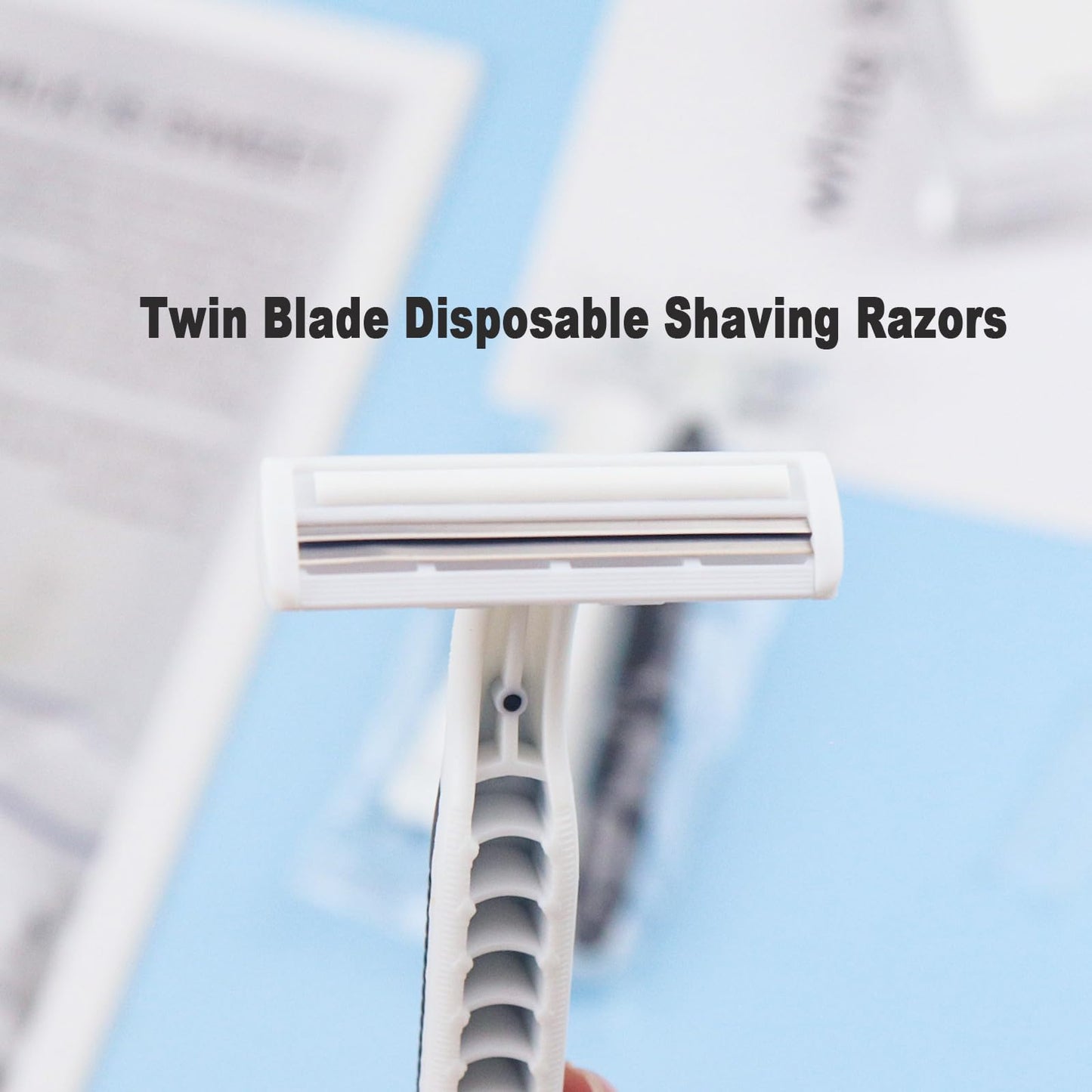 Disposable Razors in Bulk Pack of 60,Black Disposable Shaving Razors Individual Wrapped Twin Blade Bulk Disposable Razors with Clear Cap and 10g Shaving Cream for Homeless,Hotel,Travel,Charity,Shelter