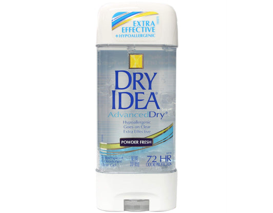 Dry Idea Advanced Dry Antiperspirant & Deodorant Clear Gel, Powder Fresh 3 oz (Pack of 4)