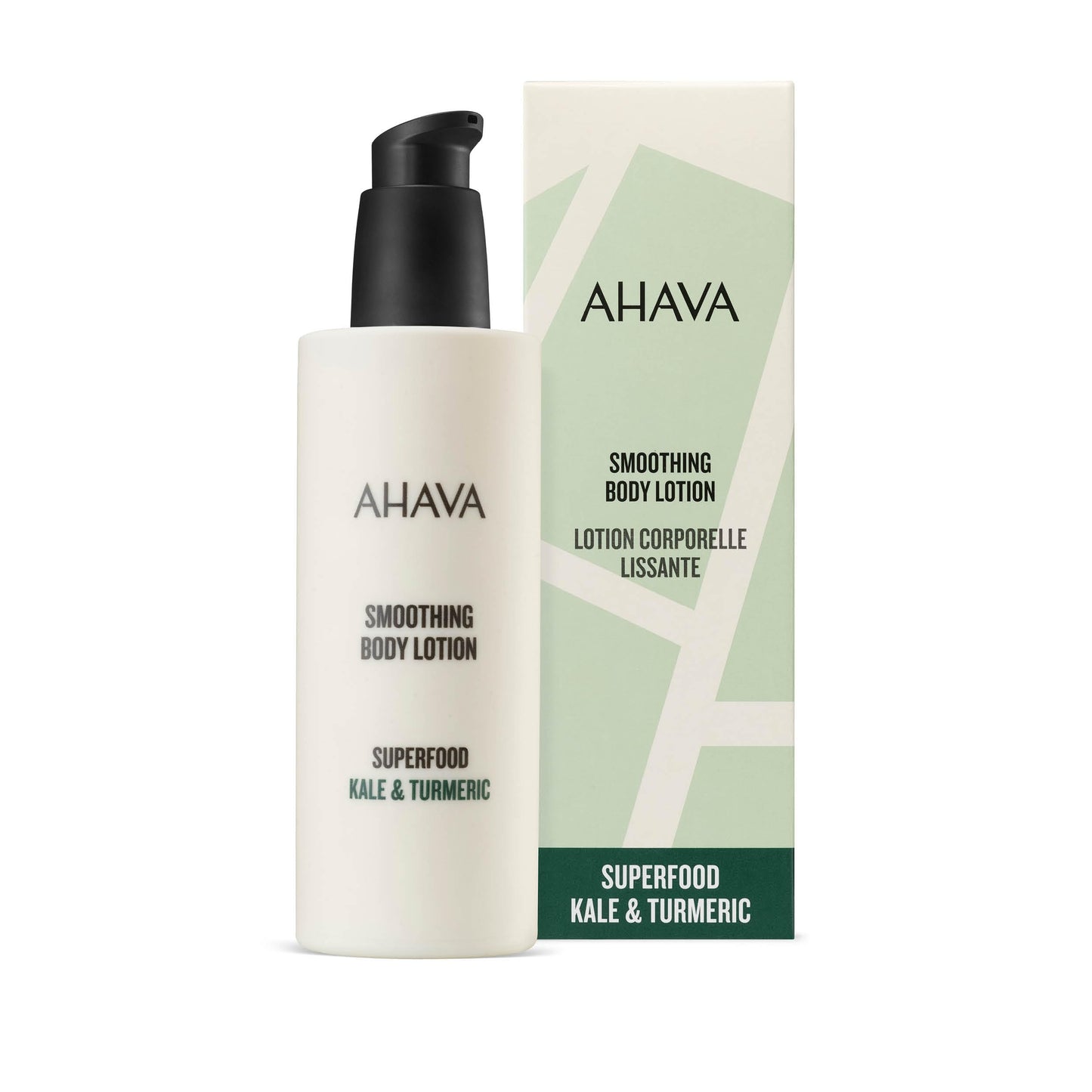 AHAVA Superfood Kale & Turmeric Smoothing Anti-Aging Body Lotion - Ensures All Day Hydration, Helps Against Premature Signs of Aging with Anti-Aging Kale & Turmeric and Exclusive Osmoter, 8.5 Fl.Oz