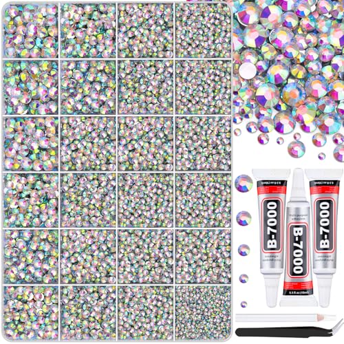 TINKRSTUFF 30,000 Pcs AB Rhinestones Bedazzling Kit with Jewelry Glue for Crafts & Nail Art