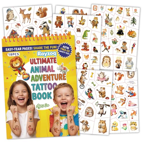350 Piece Animal Temporary Tattoos for Kids