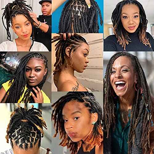 0.6 cm Thickness 8 Inch #T1B/30 100 Strands 100% Real Human Hair Dreadlock Extensions for Men and Women. Handmade for Full Head, Can Be Dyed and Bleached. Dreadlocks Bulk Permanent Locs