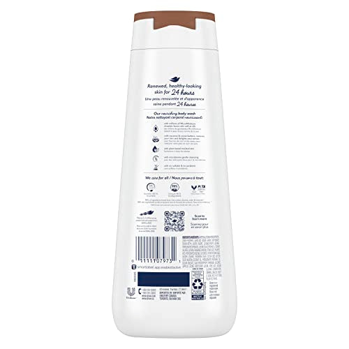 Dove Body Wash Restoring Coconut & Cocoa Butter 4 Count for Renewed, Healthy-Looking Skin Gentle Skin Cleanser That Effectively Washes Away Bacteria While Nourishing Your Skin 20 oz