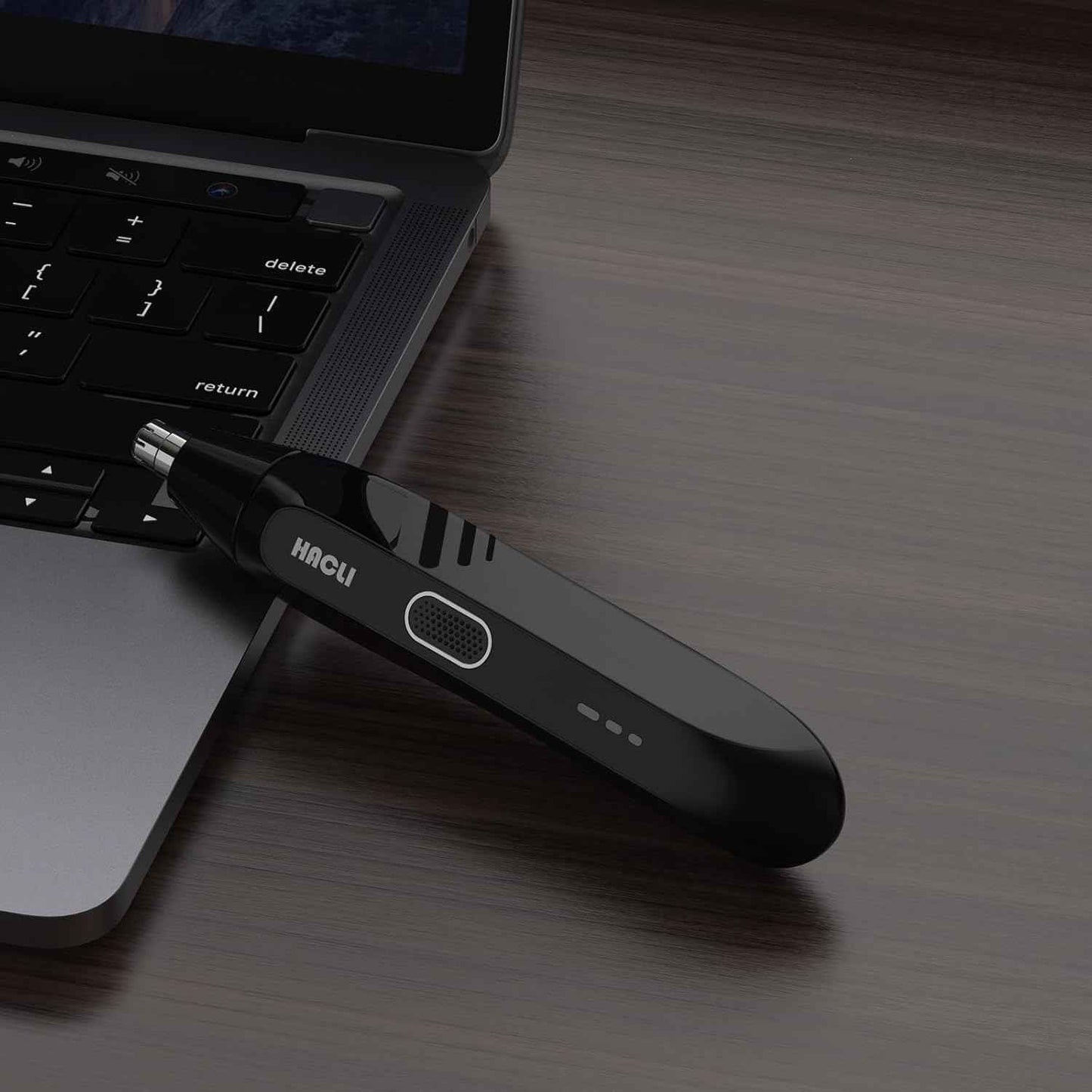 HACLI Nose Hair Trimmer for Men Women - Electric Nose Hair Clipper with Replaceable Stainless Steel Blade, Powerful 8000RPM Motor, Wet/Dry Use, Travel Lock, Portable Design USB Rechargeable