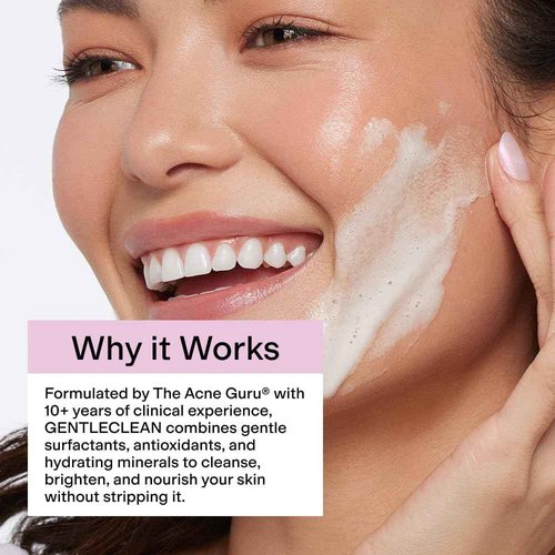 CLEARSTEM - GENTLECLEAN Vitamin C Infused Calming Wash - Facial Cleanser, Makeup Remover - Goldenseal + Green Tea - Facial Skin Care Products - Gluten Free, Cruelty Free - 6 fl oz / 207ml