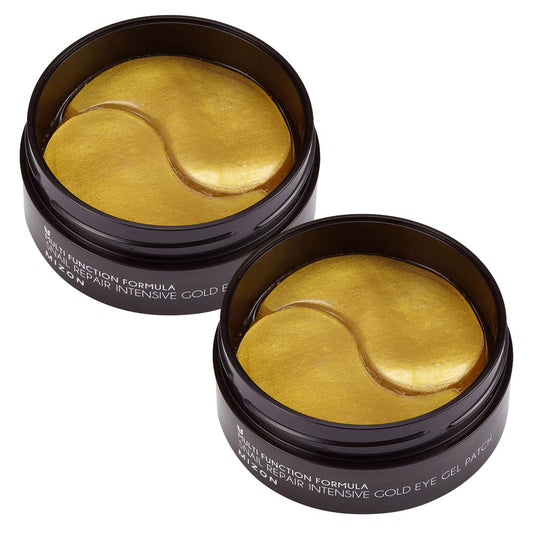 MIZON 24K Gold and Snail Mucin Hydrogel Under Eye Patches, for Puffy Eyes, Dark Circles, Moisturizing, Fine Lines, Korean Skincare Pack of 2-60 Pairs Total