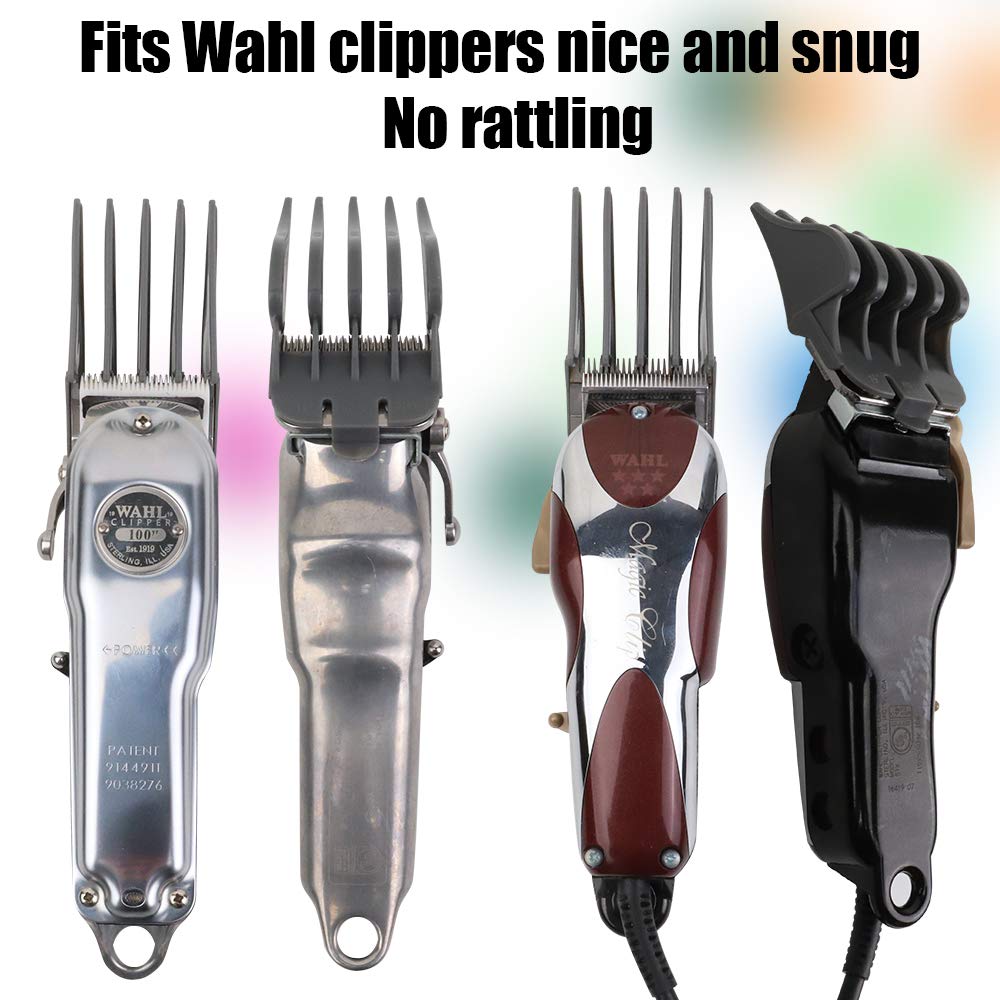 Professional Hair Clipper Combs Guides, Hair Clipper Guards 1 & 1/4" 1 & 1/2" 2", Mega NO.16 NO.12 NO.10 fits for most Wahl Clippers (NO.10+NO.12+NO.16, Gray)