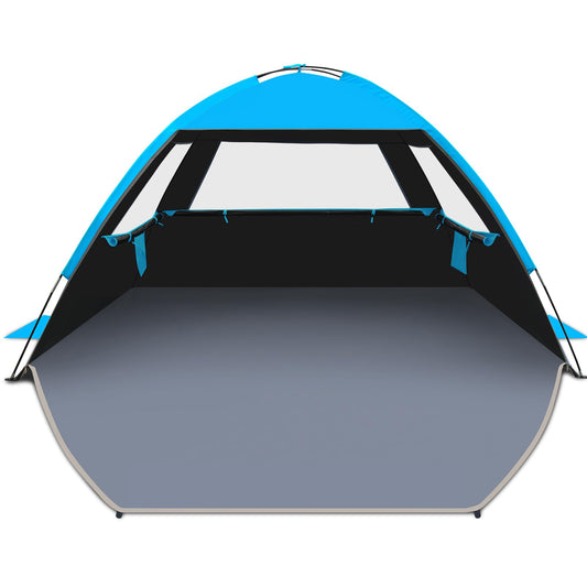 Venustas Beach Tent Sun Shelter for 3/4-5/6-7/8-10 Person, UPF 50+ UV Protection Beach Canopy, Lightweight and Easy Setup Cabana, Portable Beach Shade Tent