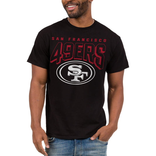 Junk Food Clothing x NFL - San Francisco 49ers - Bold Logo - Unisex Adult Short Sleeve Fan T-Shirt for Men and Women - Size Medium