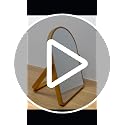 ZOROSY Arch Vanity Mirror 16.5" - Rotating Makeup Mirror with Wood Base