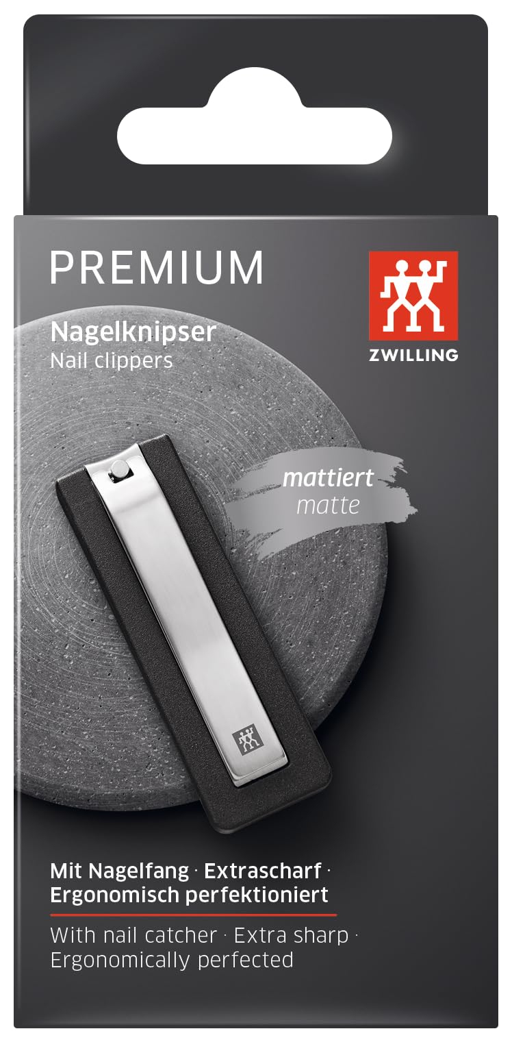 ZWILLING Beauty TWINOX Manicure and Pedicure Nail Clippers, Extra Blade with Stainless Steel Collecting Box, Premium Nail Care, 80 mm