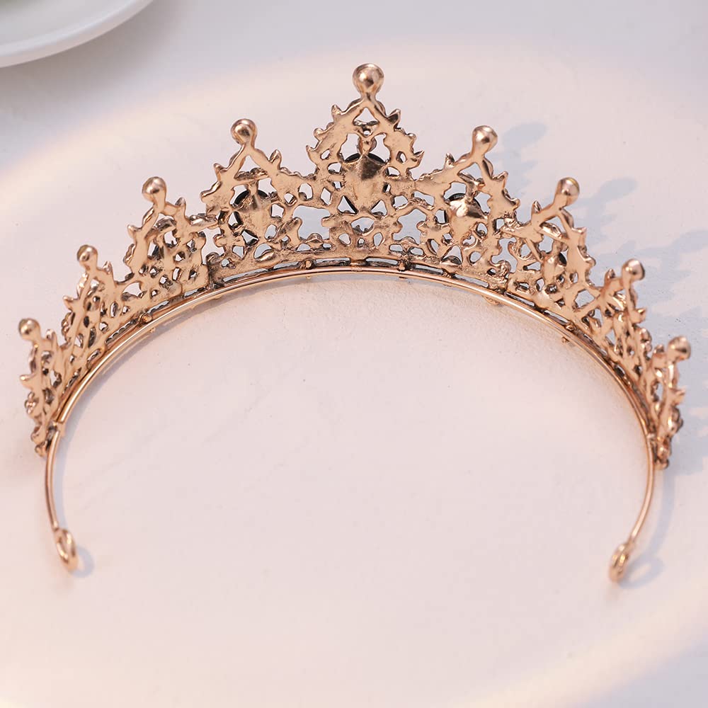 Kamirola - Queen Crown and Tiara Princess Crown for Women and Girls （01） (Gold Blue)