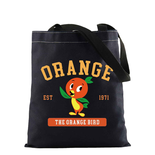 FOTAP Orange Bird Makeup Bag Cartoon Character Lover Gift Orange Bird Est 1971 Zipper Pouch Magic Kingd*m makeup bag (ORANGE BIK Tote)