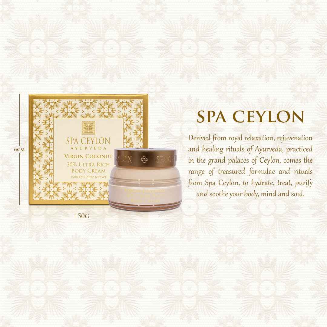 SPA CEYLON Virgin Coconut 30% Ultra Rich Body Cream | Hydrating | Suitable for all skin types